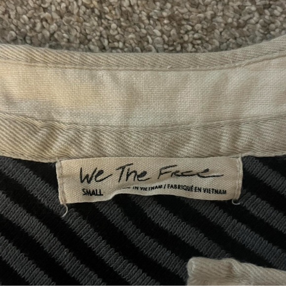 We The Free Pink and White Buttoned Ribbed Blouse - Picture 5 of 6